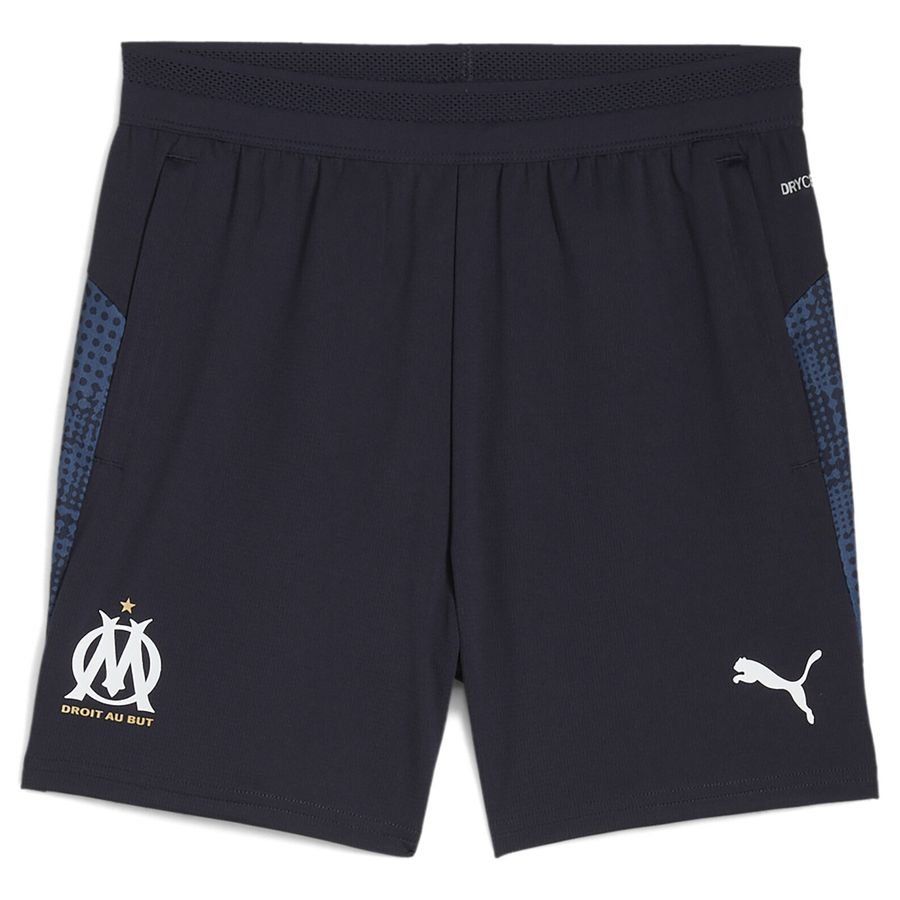 Marseille Training Shorts - New Navy/PUMA White Kids-SoccerKits Hub | Buy Soccer Jerseys Online